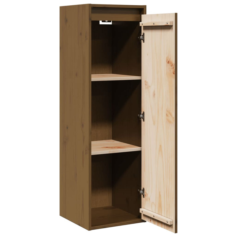 Wall Cabinet Honey Brown 30x30x100 cm Solid Wood Pine