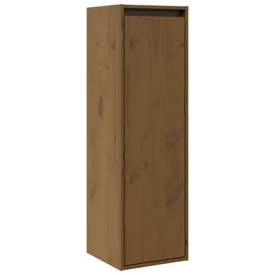 Wall Cabinets 2 pcs Honey Brown 30x30x100 cm Solid Wood Pine