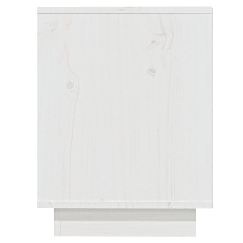 Shoe Cabinet White 110x34x45 cm Solid Wood Pine