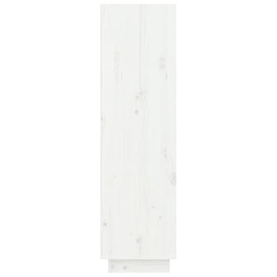 Shoe Cabinet White 60x34x105 cm Solid Wood Pine