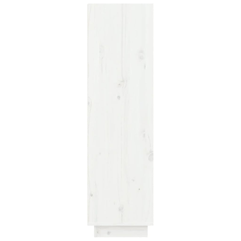 Shoe Cabinet White 60x34x105 cm Solid Wood Pine