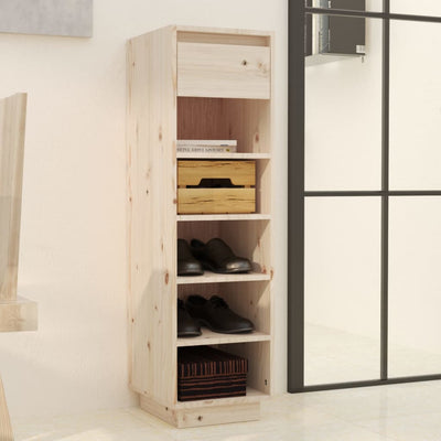 Shoe Cabinet 30x34x105 cm Solid Wood Pine