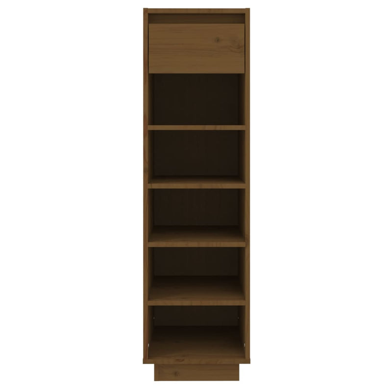 Shoe Cabinet Honey Brown 30x34x105 cm Solid Wood Pine