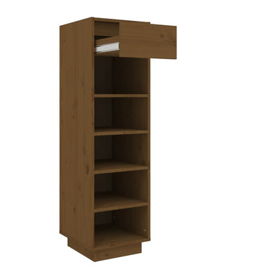 Shoe Cabinet Honey Brown 30x34x105 cm Solid Wood Pine