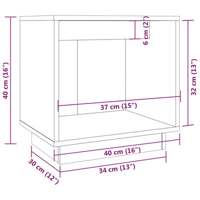 Bedside Cabinets 2 pcs 40x30x40 cm Solid Wood Pine