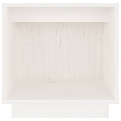 Bedside Cabinet White 40x30x40 cm Solid Wood Pine