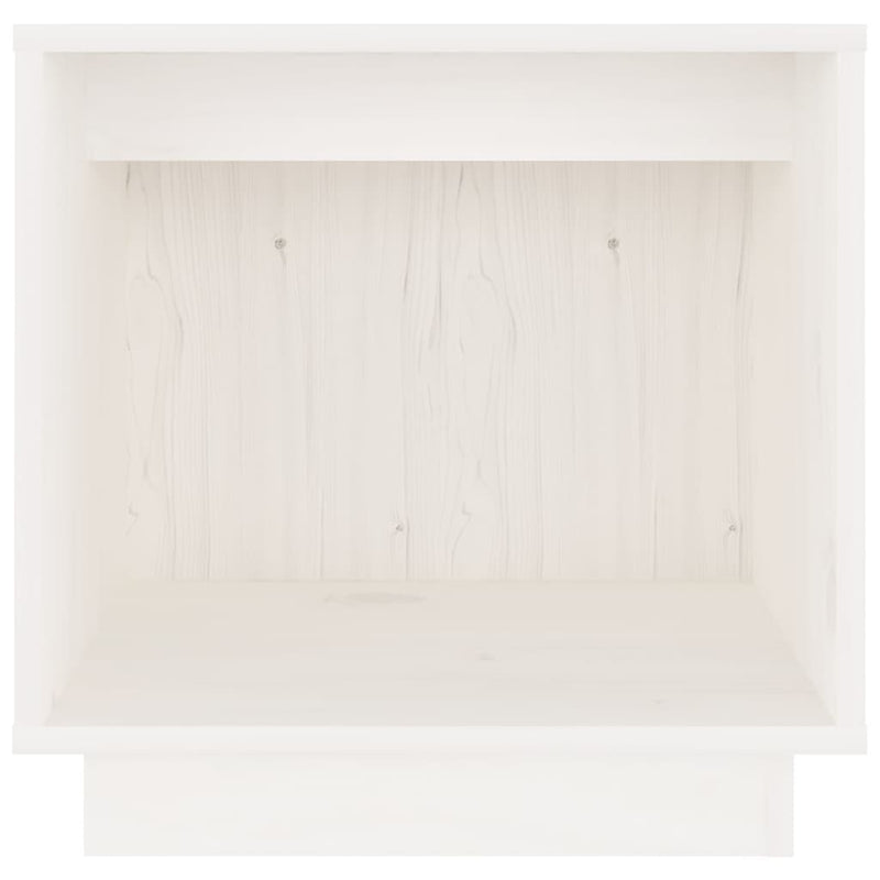 Bedside Cabinet White 40x30x40 cm Solid Wood Pine