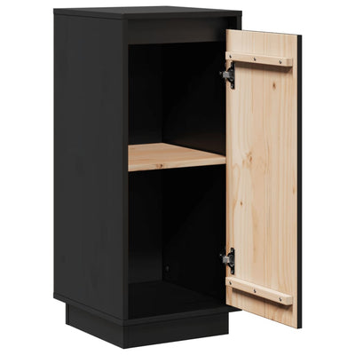 Sideboards 2 pcs Black 31.5x34x75 cm Solid Wood Pine