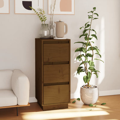 Sideboard Honey Brown 32x34x75 cm Solid Wood Pine