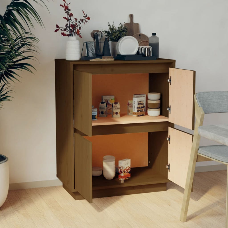 Sideboard Honey Brown 60x34x75 cm Solid Wood Pine