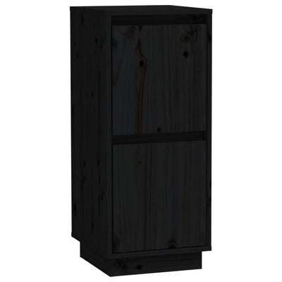 Sideboards 2 pcs Black 31.5x34x75 cm Solid Wood Pine