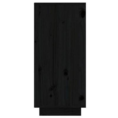 Sideboard Black 60x34x75 cm Solid Wood Pine