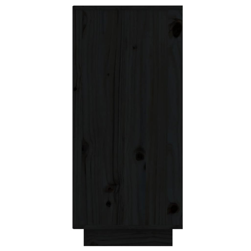 Sideboard Black 60x34x75 cm Solid Wood Pine