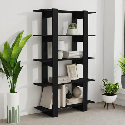 Book Cabinet/Room Divider Black 100x30x160 cm