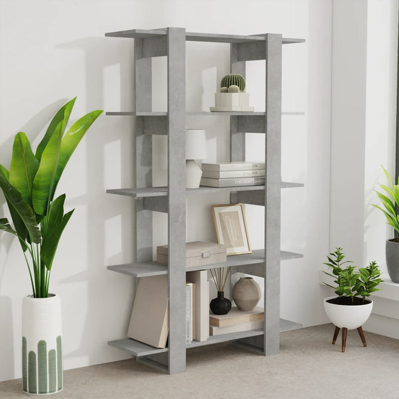 Book Cabinet/Room Divider Concrete Grey 100x30x160 cm