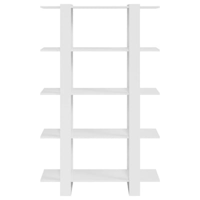 Book Cabinet/Room Divider High Gloss White 100x30x160 cm