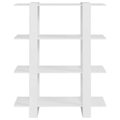 Book Cabinet/Room Divider White 100x30x123.5 cm