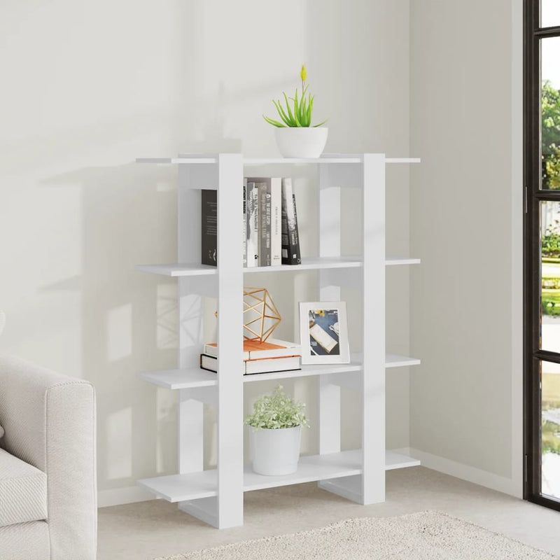 Book Cabinet/Room Divider White 100x30x123.5 cm