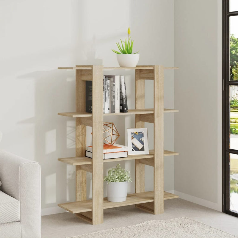 Book Cabinet/Room Divider Sonoma Oak 100x30x123.5 cm