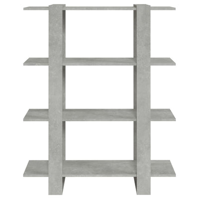 Book Cabinet/Room Divider Concrete Grey 100x30x123.5 cm