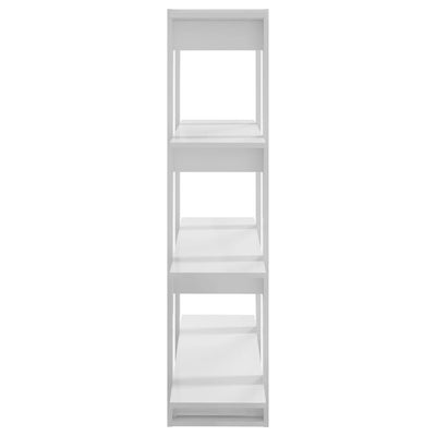 Book Cabinet/Room Divider High Gloss White 100x30x123.5 cm