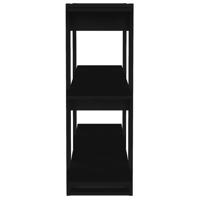 Book Cabinet/Room Divider Black 100x30x87 cm