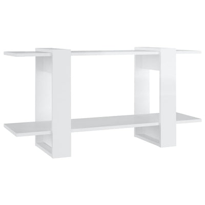 Book Cabinet High Gloss White 100x30x51 cm Engineered Wood