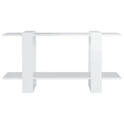 Book Cabinet High Gloss White 100x30x51 cm Engineered Wood