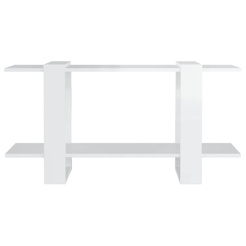 Book Cabinet High Gloss White 100x30x51 cm Engineered Wood