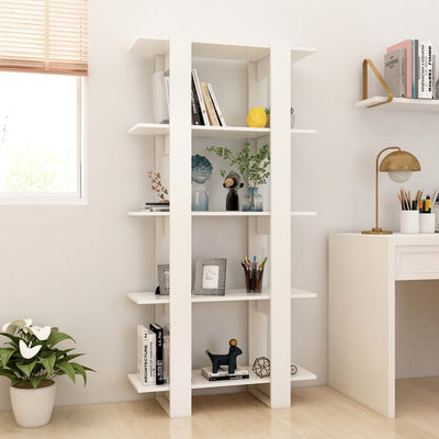 Book Cabinet/Room Divider White 80x30x160 cm Engineered Wood