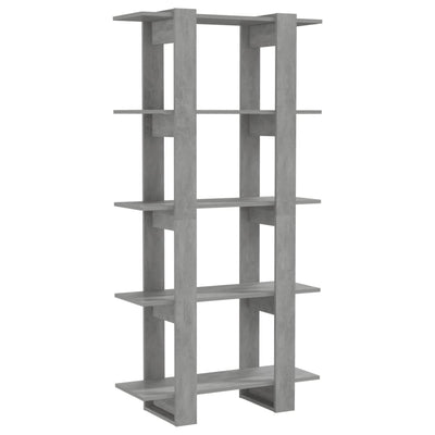 Book Cabinet/Room Divider Concrete Grey 80x30x160 cm Engineered Wood