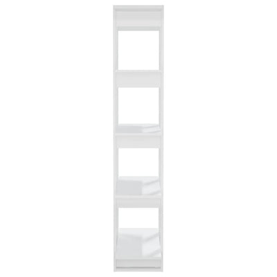 Book Cabinet/Room Divider High Gloss White 80x30x160 cm