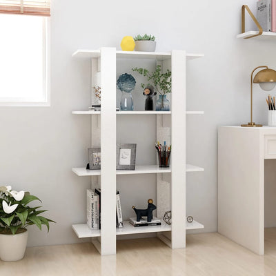 Book Cabinet/Room Divider White 80x30x123.5 cm