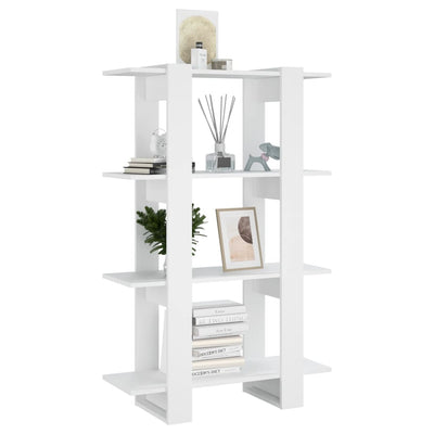 Book Cabinet/Room Divider White 80x30x123.5 cm