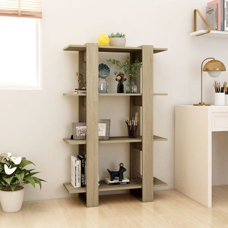 Book Cabinet/Room Divider Sonoma Oak 80x30x123.5 cm