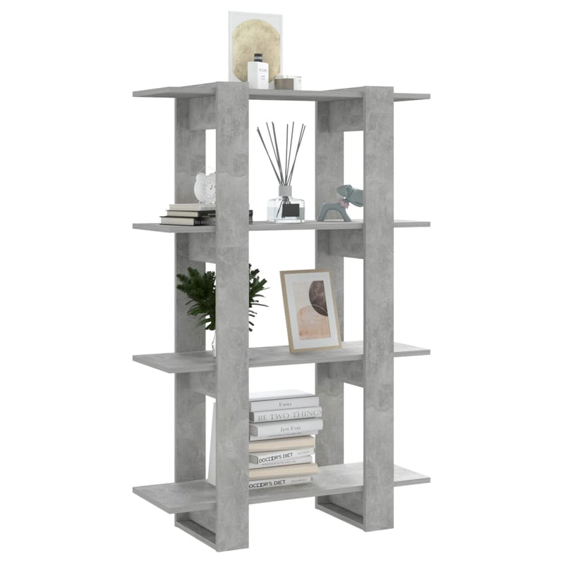 Book Cabinet/Room Divider Concrete Grey 80x30x123.5 cm