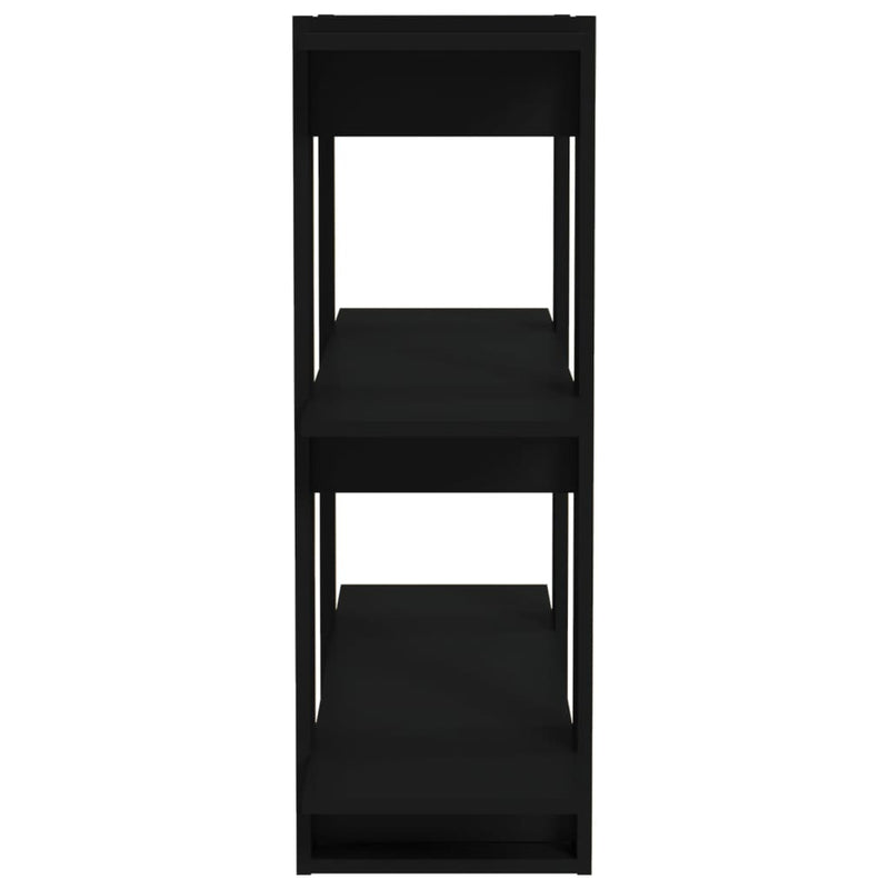 Book Cabinet/Room Divider Black 80x30x87 cm