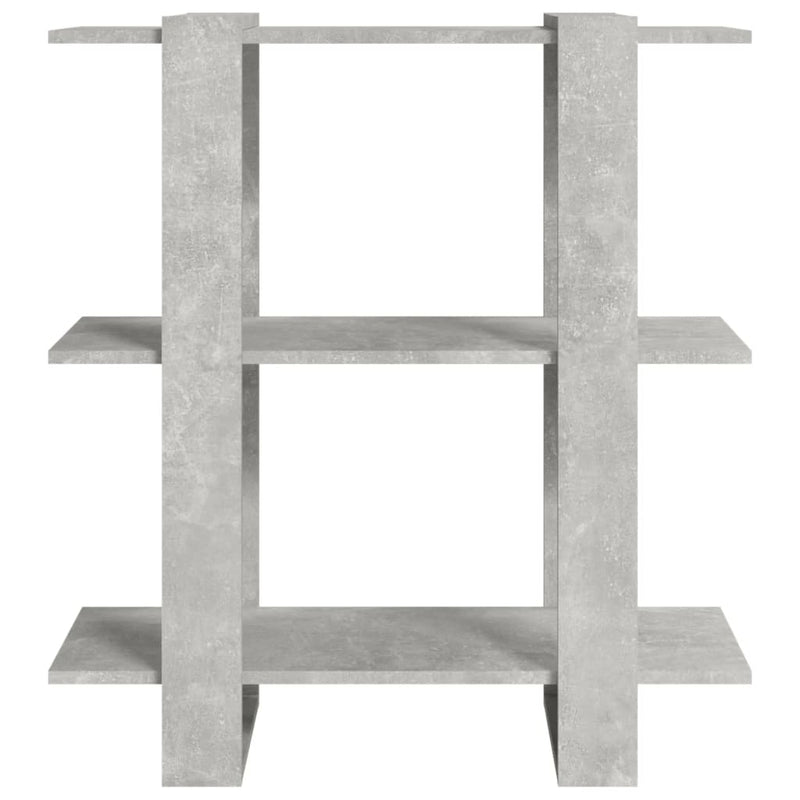 Book Cabinet/Room Divider Concrete Grey 80x30x87 cm