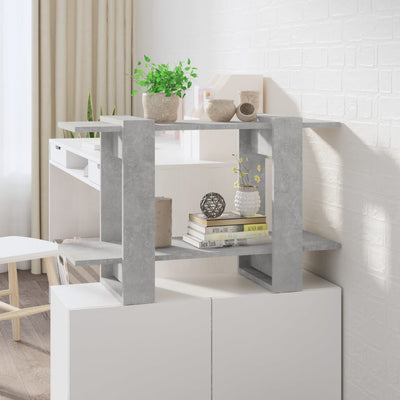 Book Cabinet/Room Divider Concrete Grey 80x30x51 cm