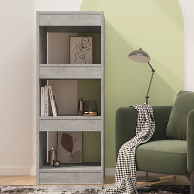 Book Cabinet/Room Divider Concrete Grey 40x30x103 cm Engineered Wood