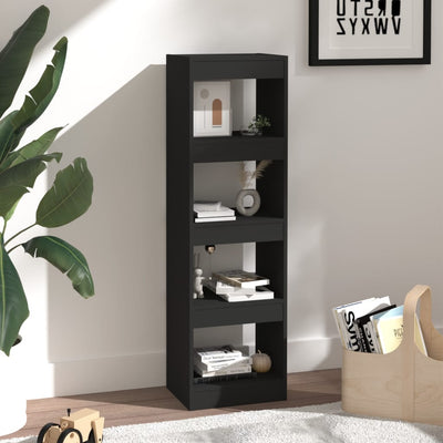 Book Cabinet/Room Divider Black 40x30x135 cm