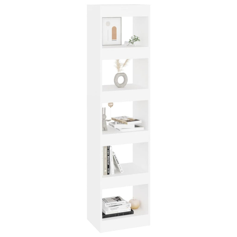 Book Cabinet/Room Divider White 40x30x166 cm