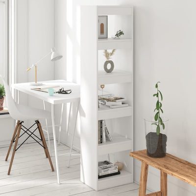 Book Cabinet/Room Divider White 40x30x166 cm