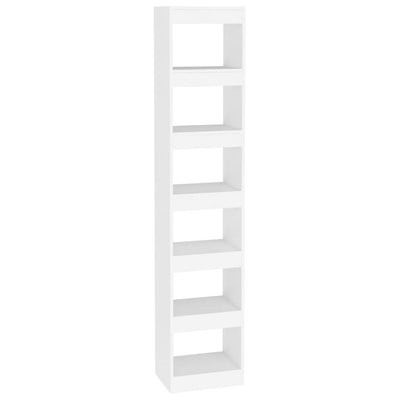 Book Cabinet/Room Divider White 40x30x198 cm
