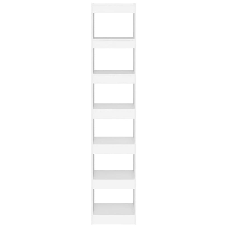 Book Cabinet/Room Divider White 40x30x198 cm
