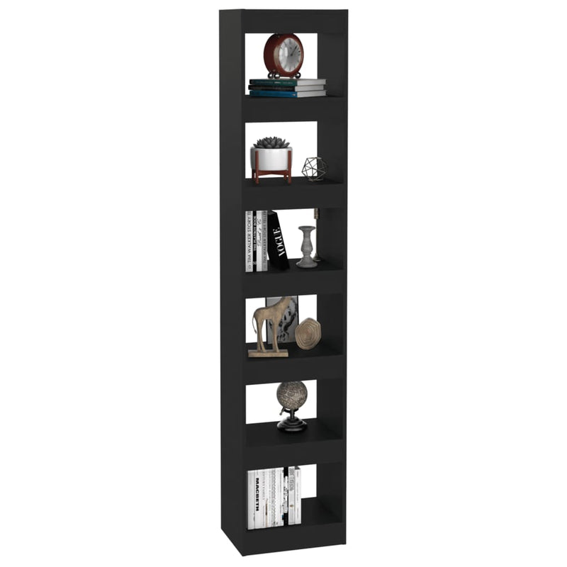 Book Cabinet/Room Divider Black 40x30x198 cm