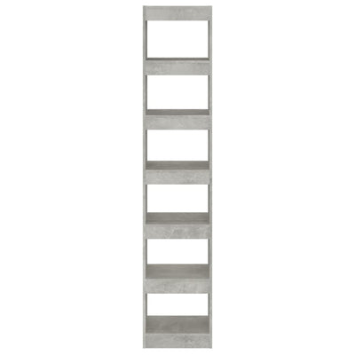 Book Cabinet/Room Divider Concrete Grey 40x30x198 cm