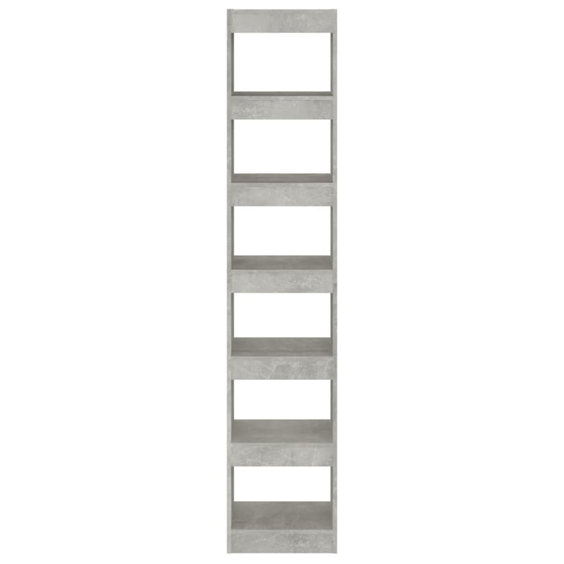 Book Cabinet/Room Divider Concrete Grey 40x30x198 cm