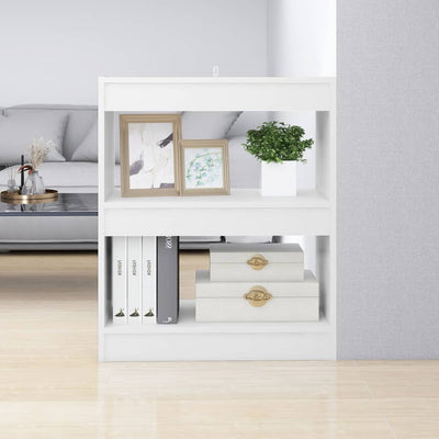 Book Cabinet/Room Divider White 60x30x72 cm