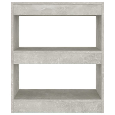 Book Cabinet/Room Divider Concrete Grey 60x30x72 cm